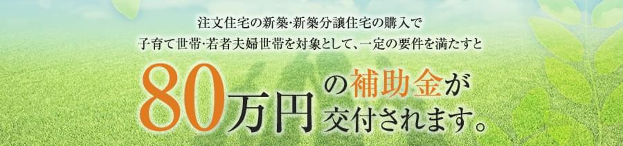 80万円の補助金が交付されます。