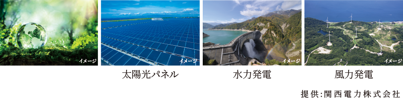 再生可能エネルギーイメージ画像　出典：関西電力株式会社