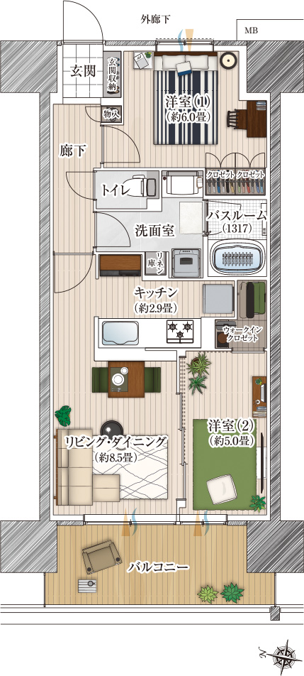 家具レイアウト図