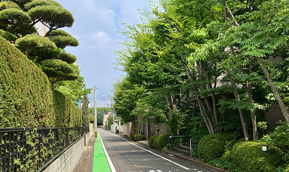 現地周辺の街並み（大濠2-8付近/340m/徒歩5分）