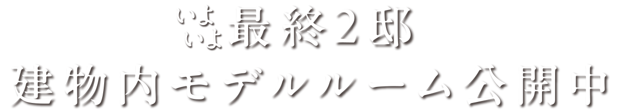 いよいよ最終2邸棟内モデルルルーム公開中