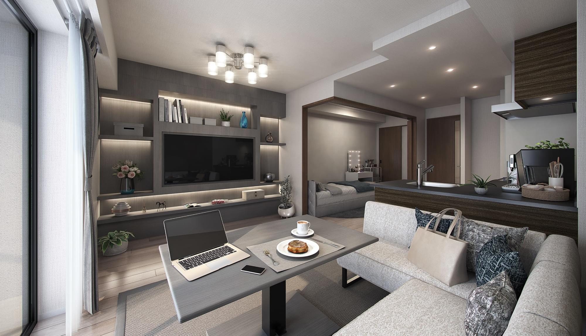 リビング・ダイニング/キッチン/洋室完成予想図