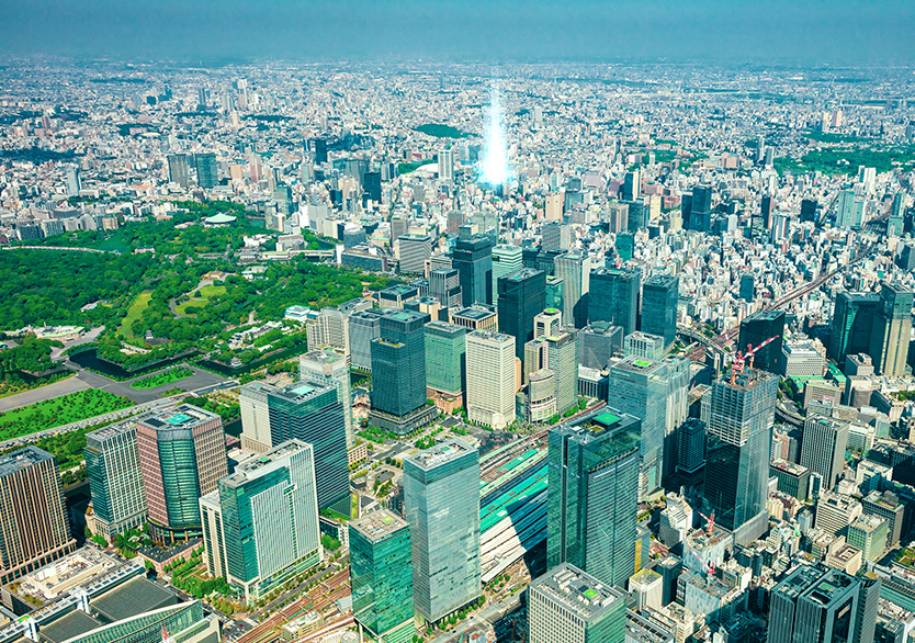 航空写真 東京駅