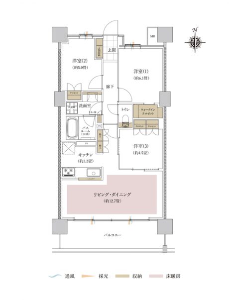 ライオンズ横濱瀬谷ステーションスクエア 間取り図