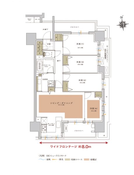 ライオンズ岐阜殿町マークスフォート 間取り図